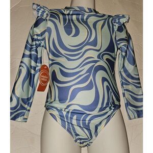 Wonder Nation Lava Lamp RashGuard 1 pc Long Sleeve Swim Suit Size 2T